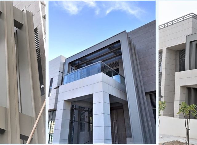 Aluminium Sheet with Special Profile Covering the Concrete